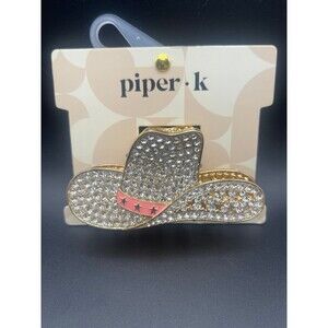 NEW Piper K Rhinestone Cowgirl Hat Claw Hair Clip